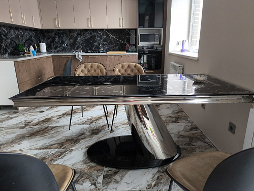 Стол на тумбе Kolonel черный фото покупателя 1