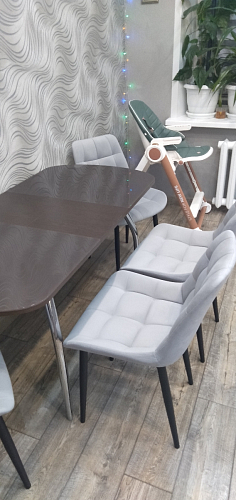 Стул на металлокаркасе Челси морская волна / черный фото покупателя 105