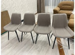 Стул на металлокаркасе Вейв светло-серый (hl 63) / 10К черный каркас фото покупателя 56