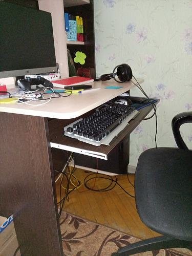 Компьютерный стол Грета-2 белый / дуб крафт золотой фото покупателя 21