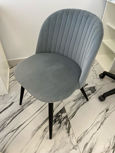 Стул на металлокаркасе Gabi 1 темно-серый / черный фото покупателя 204