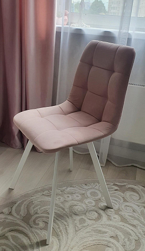 Стул на металлокаркасе Чилли бежевый / белый каркас фото покупателя 1515