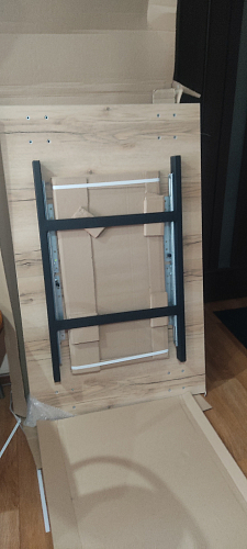 Стол Лота Лофт 140 25 мм черный матовый / бетон фото покупателя 1022