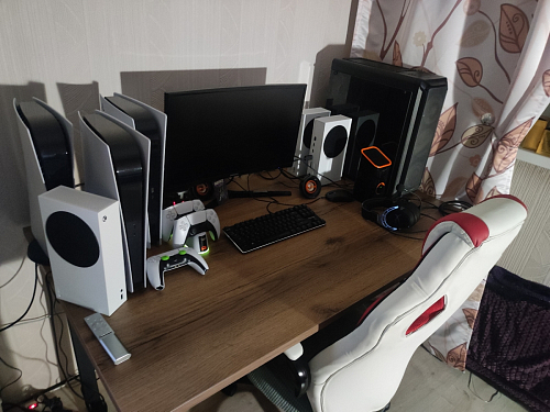 Деревянный стол Лота Лофт 140х80 черный матовый / бетон светлый фото покупателя 499