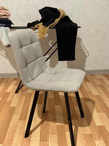 Стул на металлокаркасе Чилли К черный / зеленый фото покупателя 523