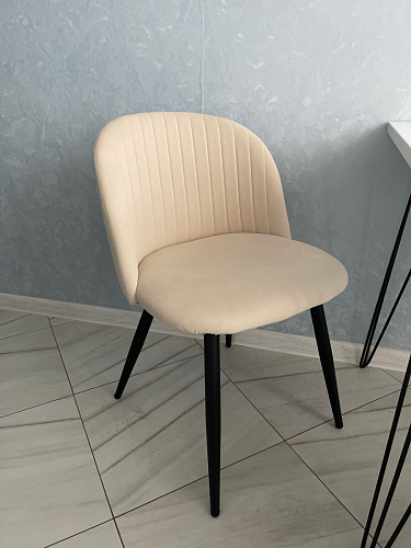 Стул на металлокаркасе Gabi 1 light blue / black / gold фото покупателя 728