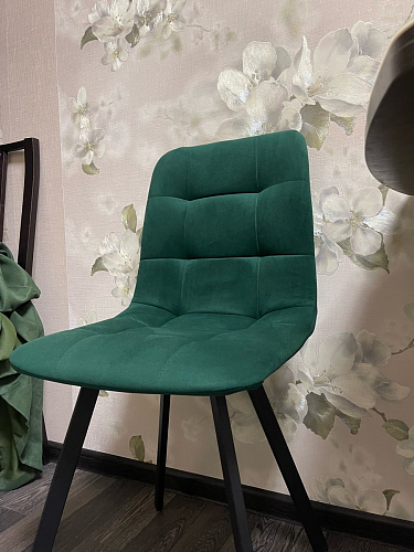 Стул на металлокаркасе Чилли зеленый / черный фото покупателя 1432