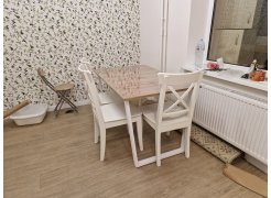 Деревянный стол Лота Лофт 120(160)х75 черный матовый / бетон светлый фото покупателя 567