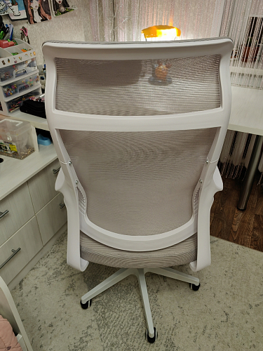 Компьютерное кресло Rino light gray / white фото покупателя 3