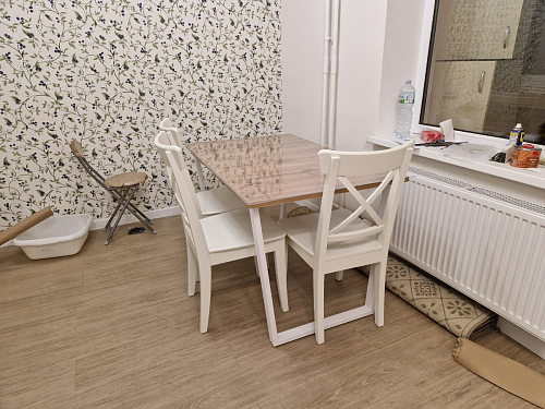 Стол раскладной Лота Лофт 120 25 мм юта / черный матовый фото покупателя 567