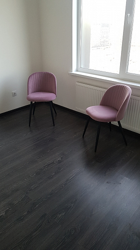 Стул на металлокаркасе Gabi 1 light blue / black / gold фото покупателя 134