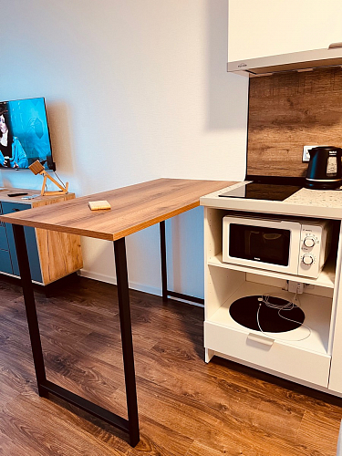 Барная стойка Дилан Лофт 120х60х90 бетон фото покупателя 179