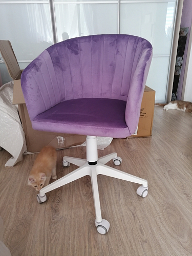 Компьютерное кресло Тибо светло-коричневый / белый фото покупателя 40