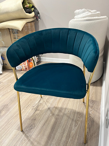 Стул на металлокаркасе Kamelia бежевый / золотой фото покупателя 2