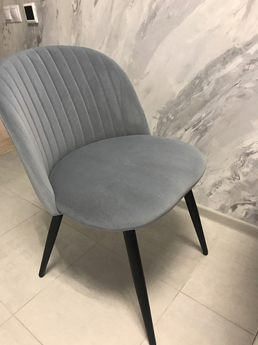 Стул на металлокаркасе Gabi 1 light purple / black / gold фото покупателя 207