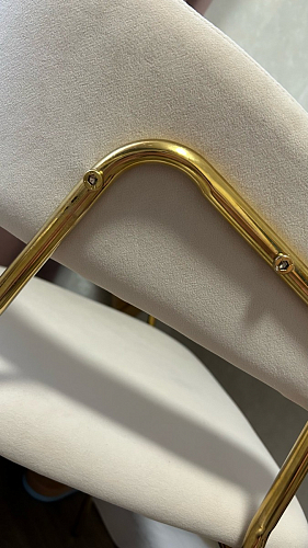 Стул на металлокаркасе Kamelia голубой / голубой / золотой фото покупателя 61