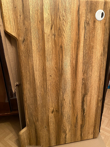 Компьютерный стол Маркос с механизмом подъема 120х75х75 черный / кантри орех фото покупателя 30