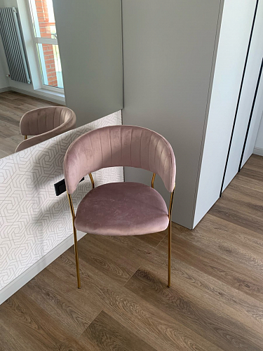 Стул на металлокаркасе Kamelia green / gold фото покупателя 87