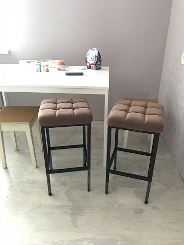 Барный стул Лофт катания лаванда / белый матовый фото покупателя 154