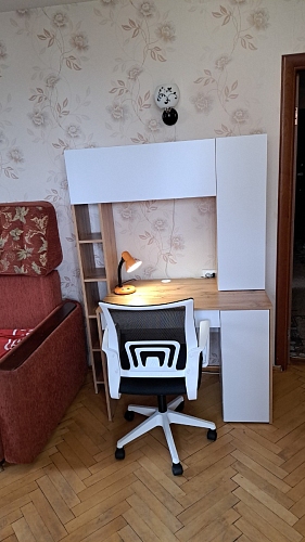 Письменный стол Комфорт 12.71 дуб золотой craft / белая аляска  - Уцененный экземпляр фото покупателя 39