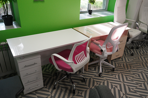 Компьютерное кресло Ergoplus light gray / white из шоурума 5