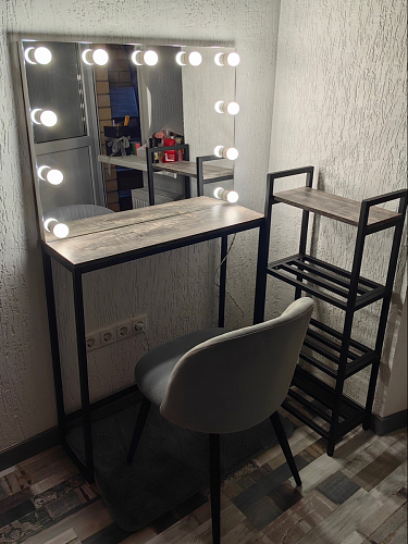 Стул на металлокаркасе Gabi dark beige / black / silver фото покупателя 293