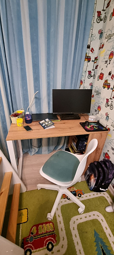 Письменный стол Битти Лофт 116х60х75 креатель / черный матовый фото покупателя 50