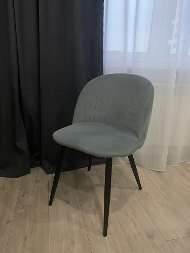 Стул на металлокаркасе Gabi dark beige / black / silver фото покупателя 392