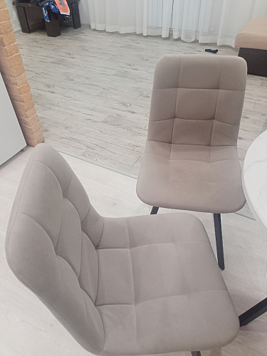 Стул на металлокаркасе Чилли синяя ткань / белый фото покупателя 338