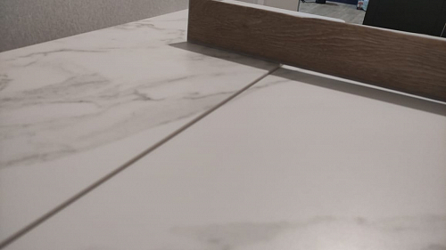 Керамический стол Норман 140(200)х80 серый мрамор larka grey / черный фото покупателя 13