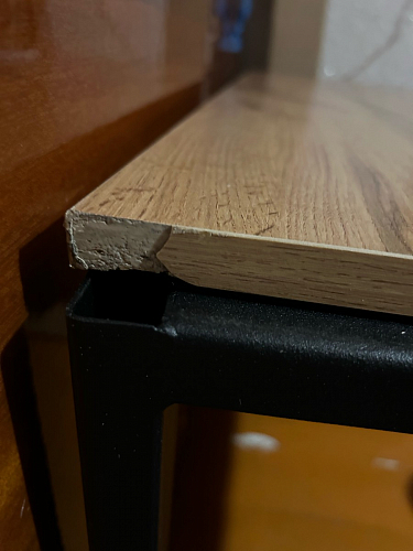 Письменный стол Битти Лофт 116х60х75 дуб вотан / белый матовый фото покупателя 74