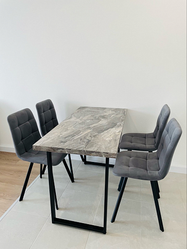 Стул на металлокаркасе Чилли К черный / зеленый фото покупателя 415