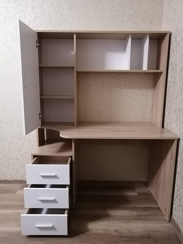 Стол компьютерный КСТ-16 бетон / белый фото покупателя 6