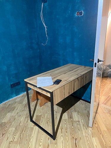 Письменный стол Леон Лофт бетон / черный матовый фото покупателя 206