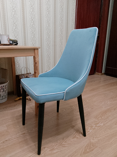 Стул на металлокаркасе Kora 1 gray / black фото покупателя 3