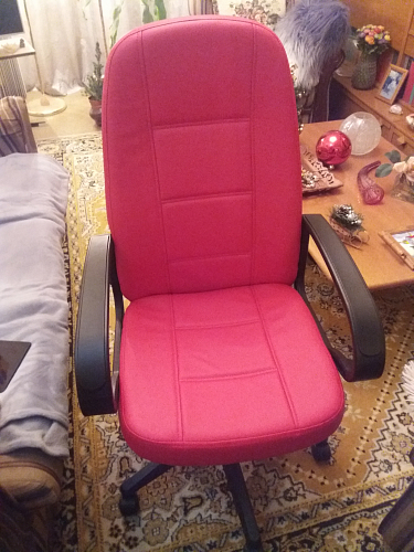 Компьютерное кресло CH747 красный, экокожа фото покупателя 6