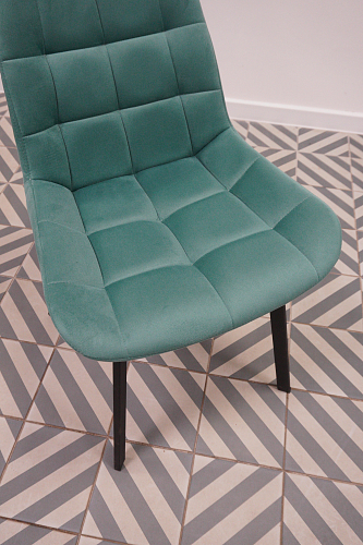 Стул на металлокаркасе Челси бирюзовый / черный из шоурума 1