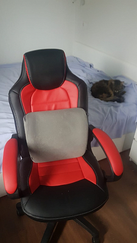 Компьютерное кресло Kadis темно-красное / черное фото покупателя 9