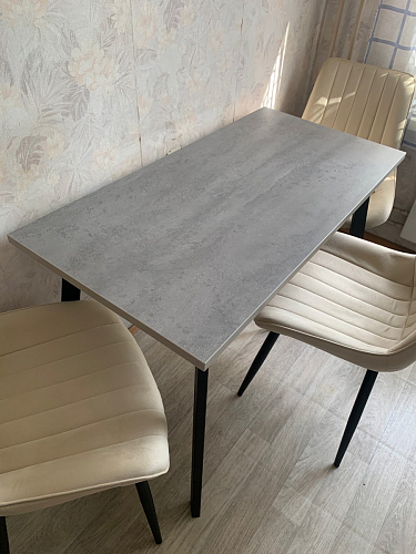 Стол Тринити Лофт 120 32 мм дуб галифакс табако / черный матовый фото покупателя 19