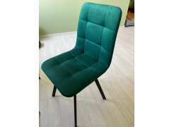 Стул на металлокаркасе Чилли синяя ткань / белый фото покупателя 119