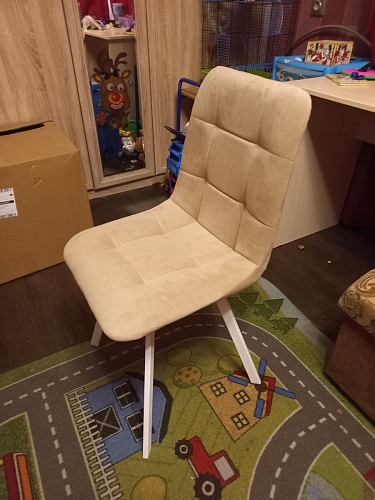 Стул на металлокаркасе Чилли синий / белый фото покупателя 769