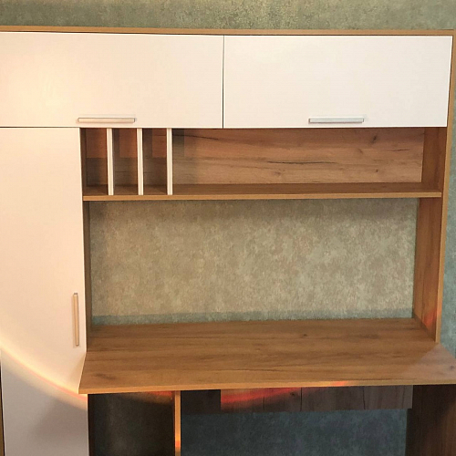 Письменный стол Лайт 03.243 дуб золотой (craft) / белый премиум фото покупателя 141