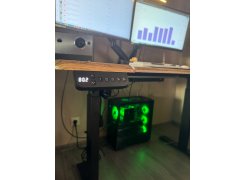 Компьютерный стол Маркос 140х80 светло-серый / черный фото покупателя 42