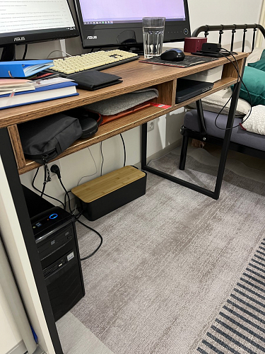 Письменный стол Леон Лофт бетон / черный матовый фото покупателя 80