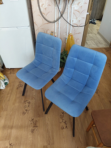 Стул на металлокаркасе Чилли бирюзовый / черный фото покупателя 765