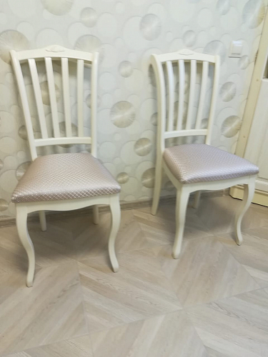 Деревянный стул Виньетта белый / лайн белый люкс фото покупателя 19