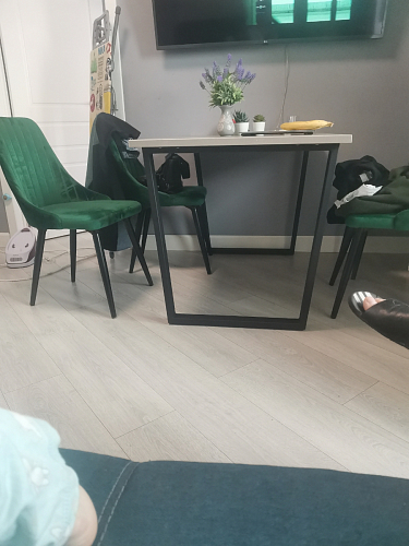 Стол Лота Лофт 120 32 мм бетон / черный матовый фото покупателя 146