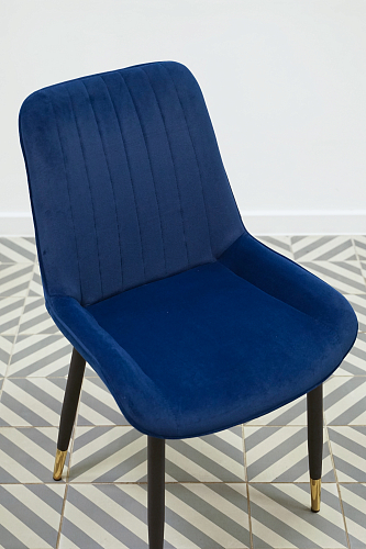 Стул на металлокаркасе Seda 01 blue / gold / black из шоурума 15