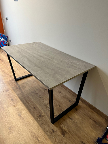 Деревянный стол Лота Лофт 140х80 черный матовый / бетон светлый фото покупателя 211