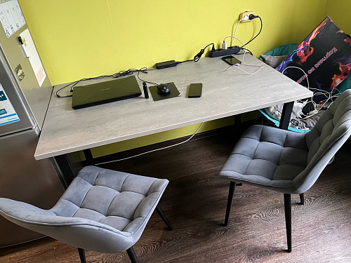 Деревянный стол Лота Лофт 120x75 дуб крафт табачный / черный матовый фото покупателя 673